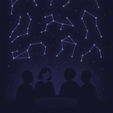 Illustration of a diverse community of connected members